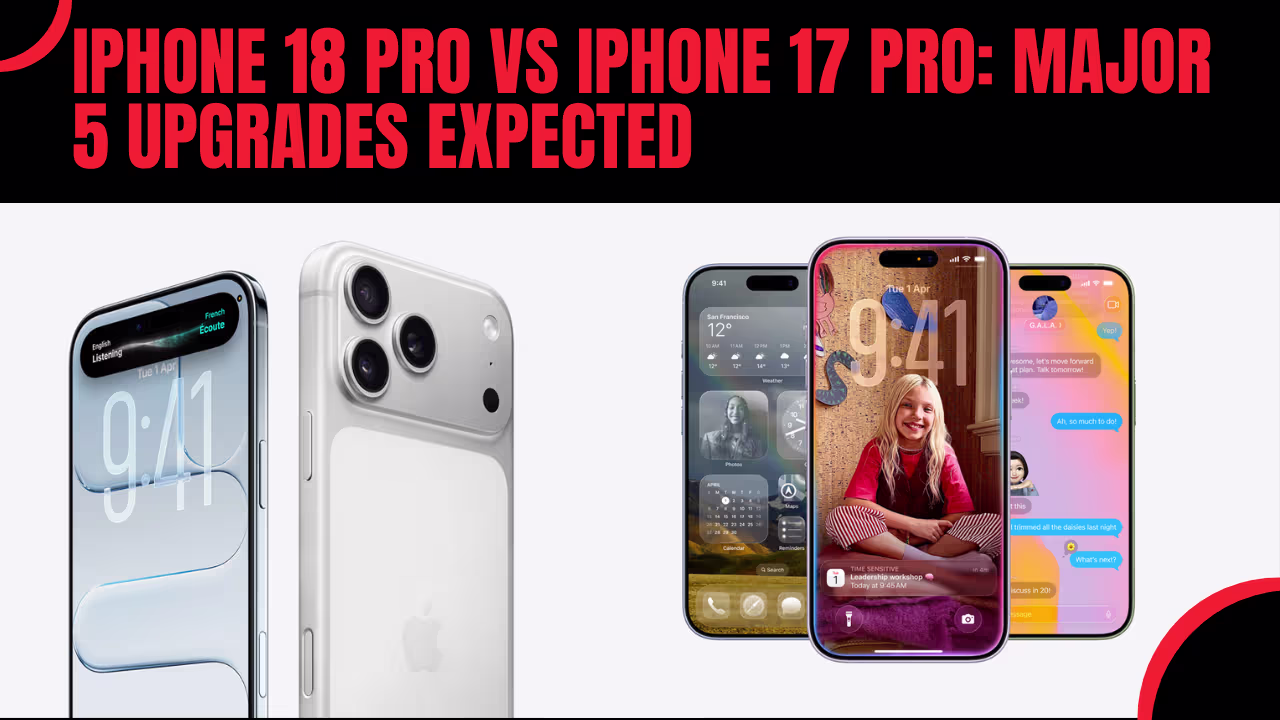 iPhone 18 Pro vs iPhone 17 Pro: Major 5 Upgrades Expected